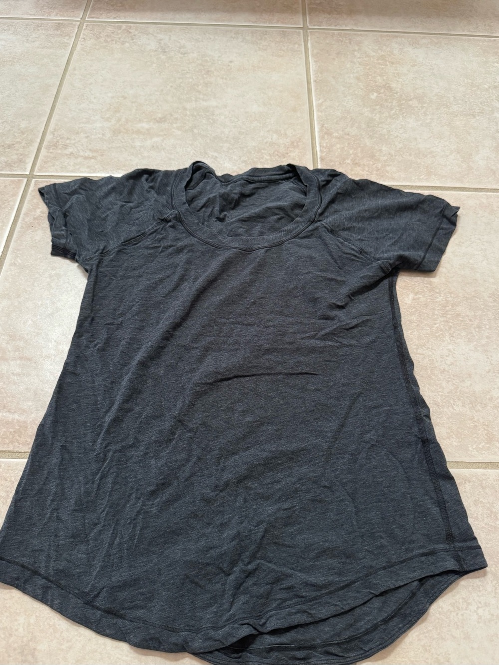 lululemon athletica Black Scoop Neck Short Sleeve Tee